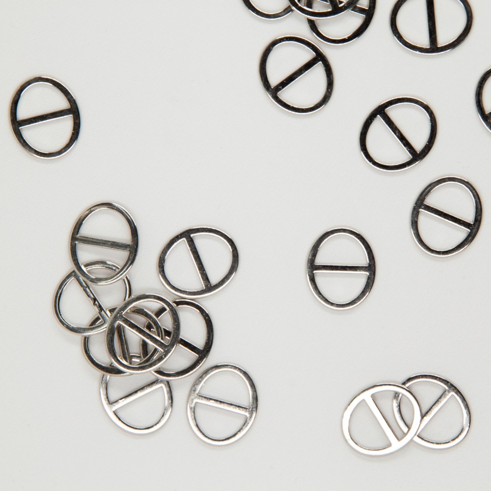 ZP3146-14-OV Metal slider for strap 14 mm